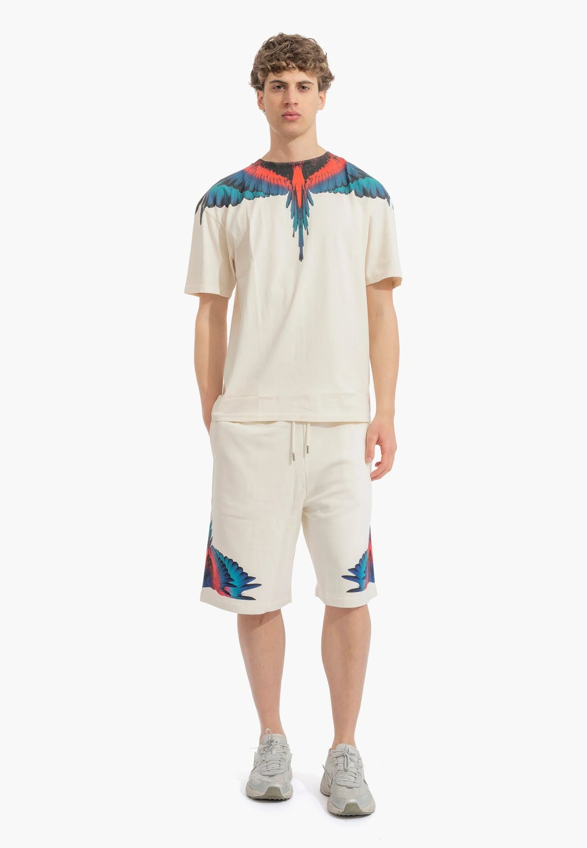 County of milan COUNTY OF MILAN Completino Marcelo Burlon T-Shirt e Pantaloncino Ali Rosse/Blu - COMPLETINO - Tommaseo C