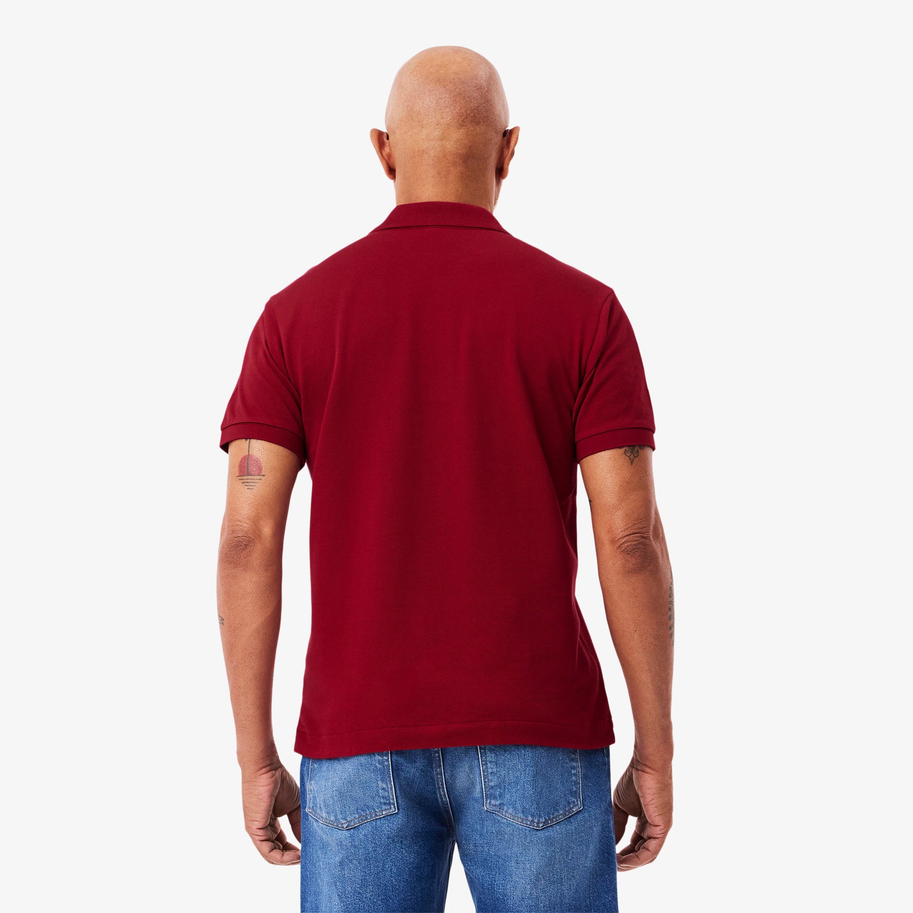 LACOSTE Polo Classica in Piqué di Cotone Bordeaux