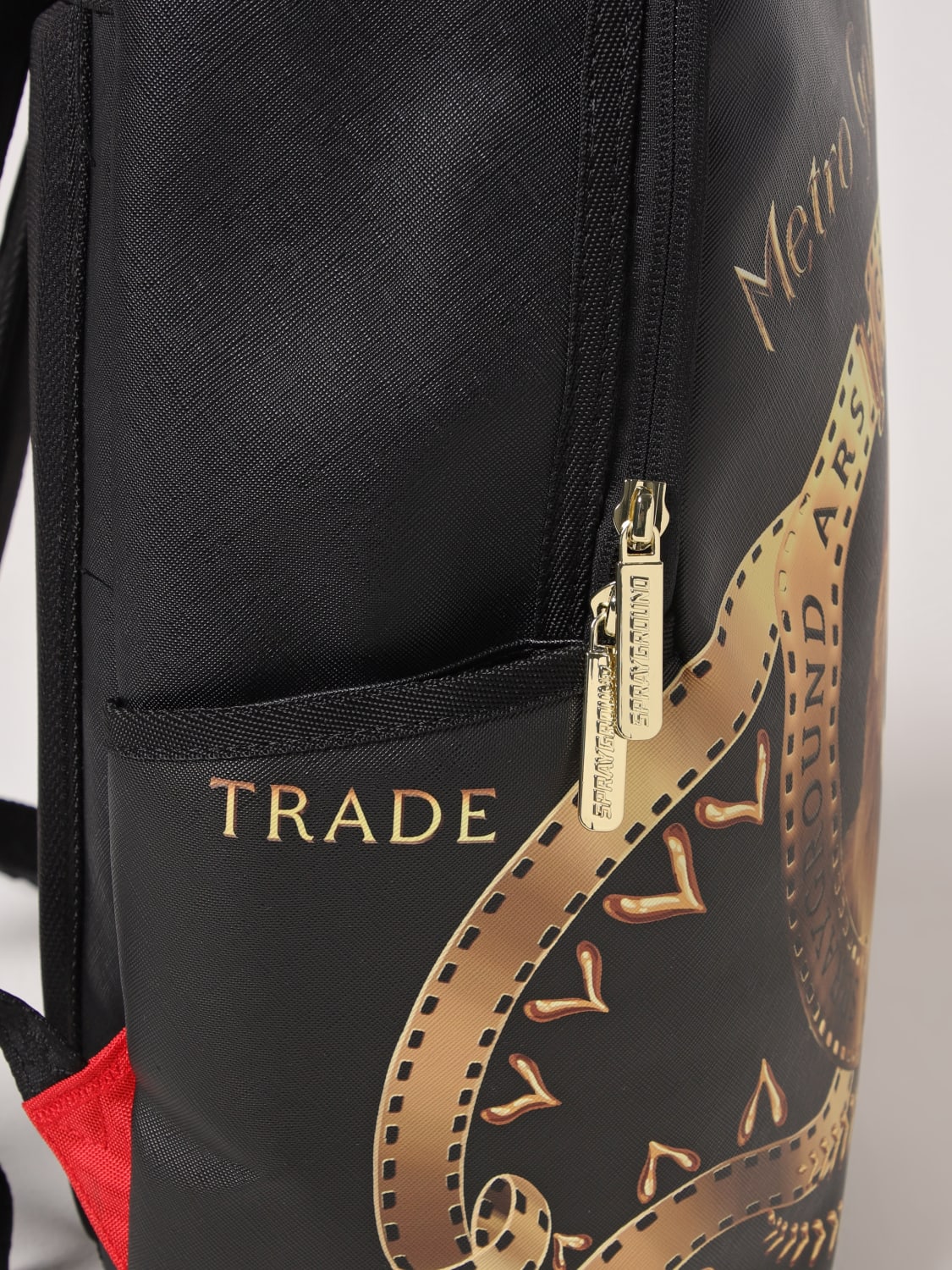 SPRAYGROUND Zaino In Pelle Metro-Goldwyn-Mayer Nero Oro