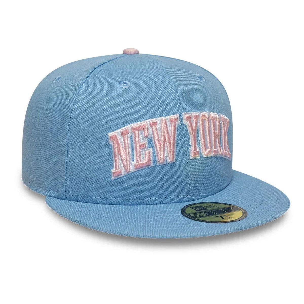 New era NEW ERA Cappello 59Fifty New York Visiera Piatta Con Dettagli Ricamati Azzurro/Rosa - Cappello - Tommaseo Clothi