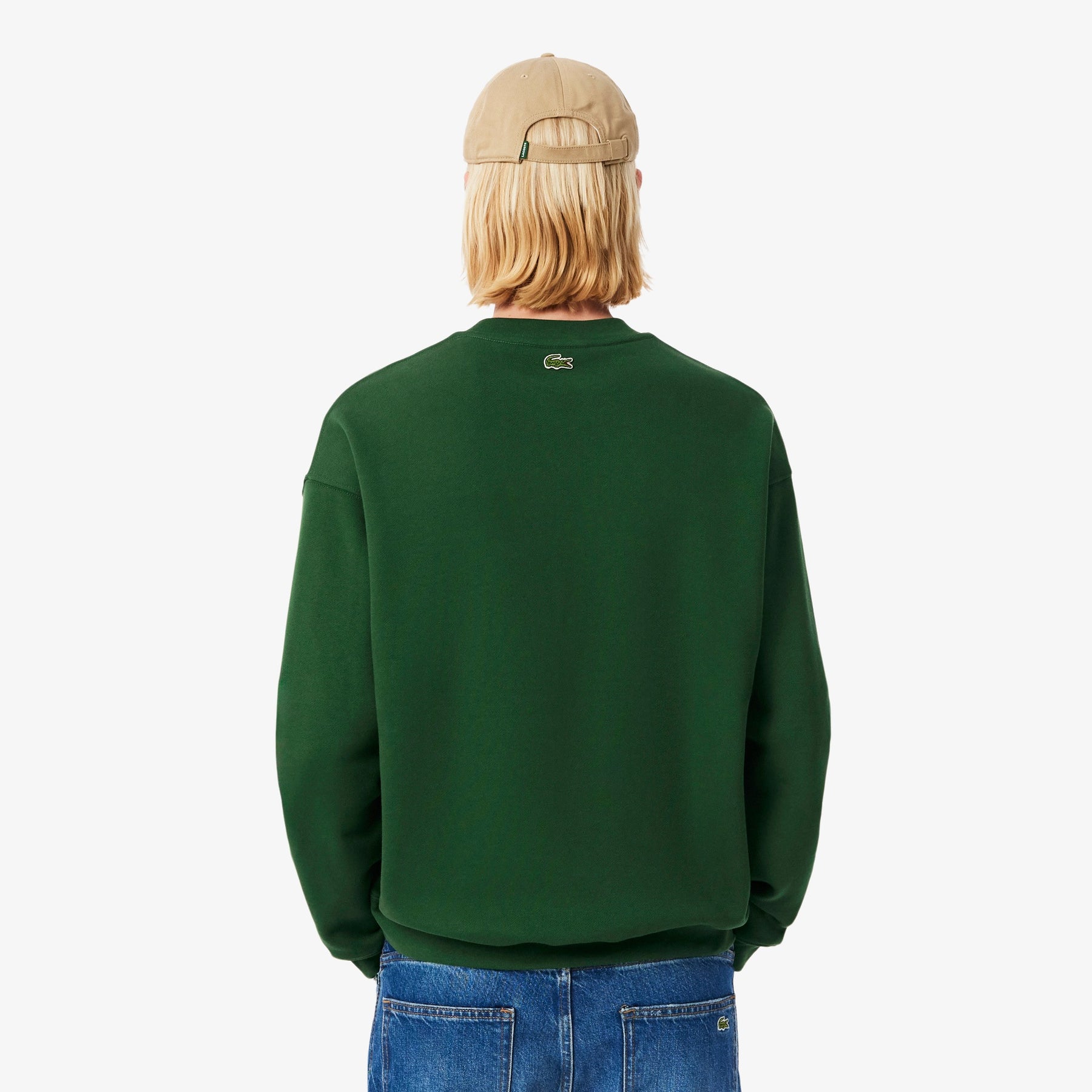 LACOSTE Felpa Girocollo con ricamo Heritage Verde