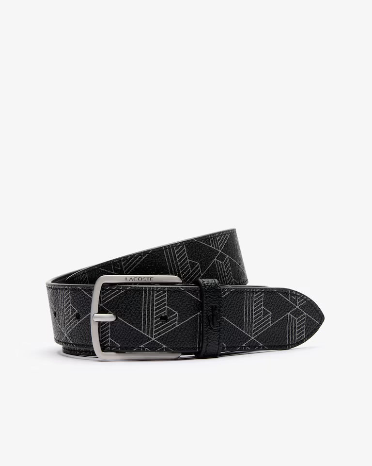 Lacoste LACOSTE Cintura Monogram Nera - Accessori - Tommaseo Clothing