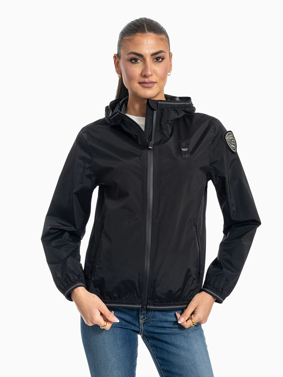 Blauer BLAUER Nay Antivento Donna Con Cappuccio Nero - ANTIVENTO - Tommaseo Clothing