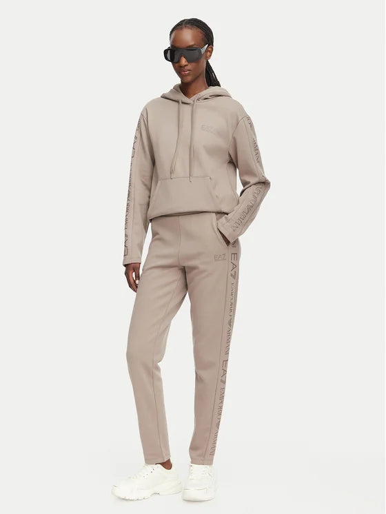 EMPORIO ARMANI Tuta Completa Con Cappuccio Donna Beige Chiaro