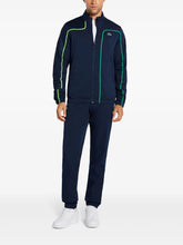LACOSTE Tuta Leggera In Microfibra Con Zip Senza Cappuccio Blu/Verde Fluo