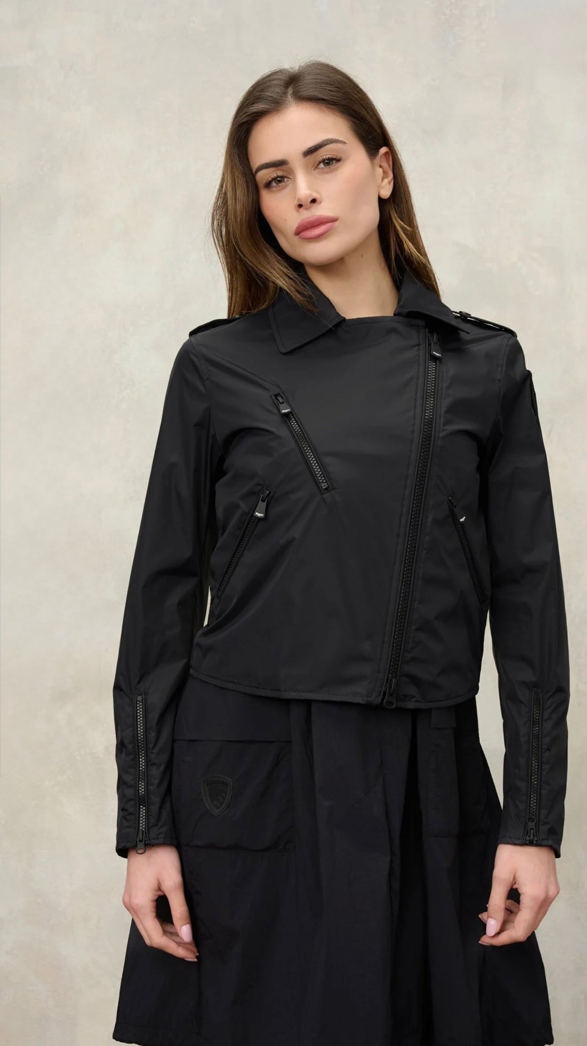 Blauer Blauer Zamora Antivento Donna Nero Nylon - ANTIVENTO - Tommaseo Clothing