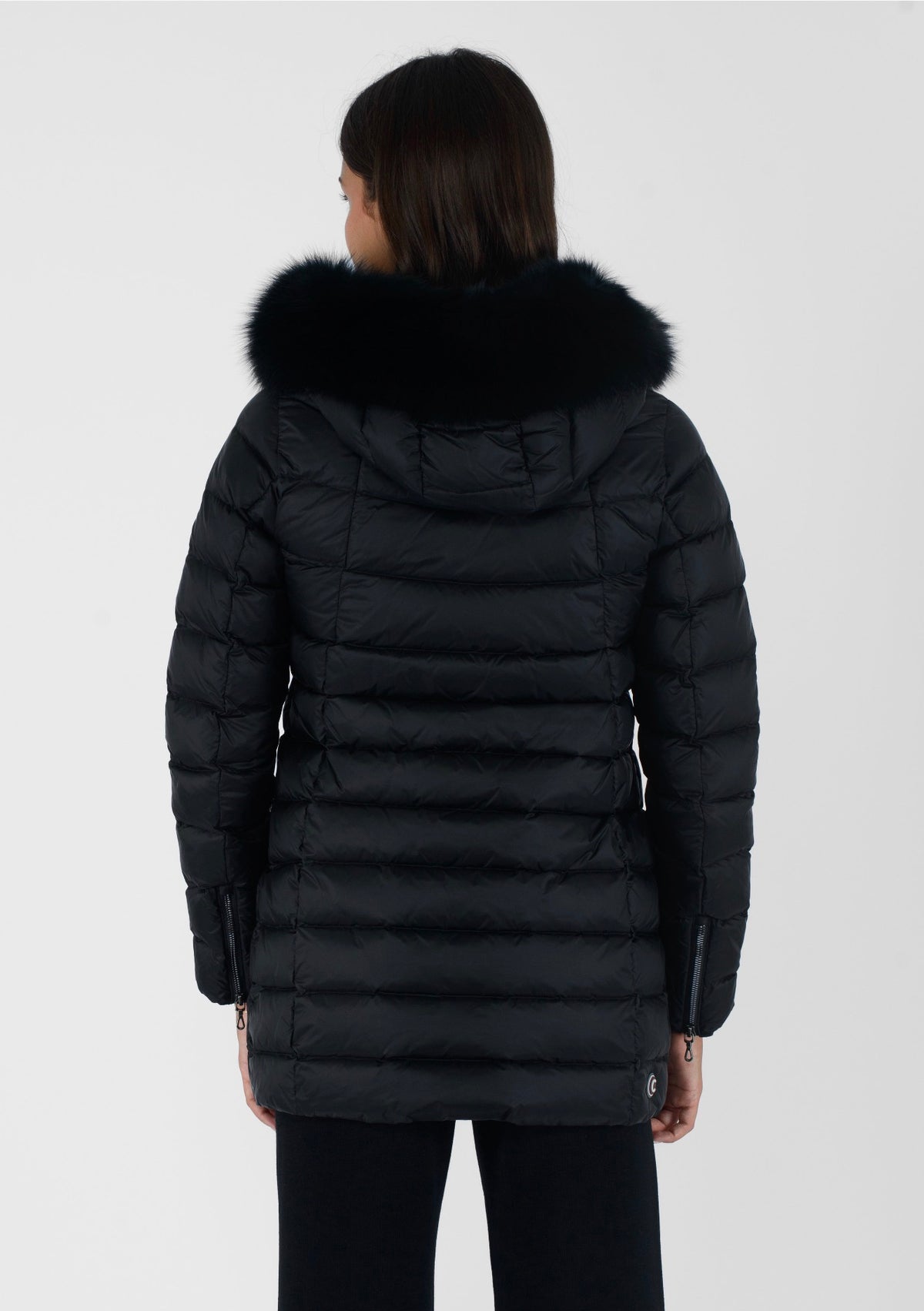 colmar Colmar Donna Giubbotto Fasciato Lungo Con Pelliccia Nero - foto 2 - Tommaseo Clothing
