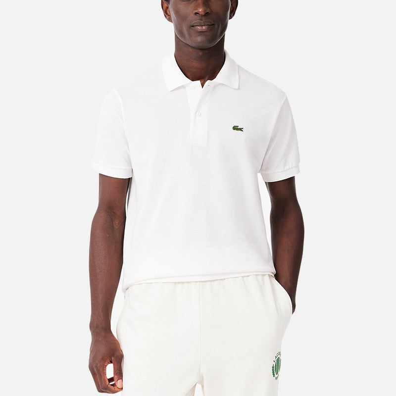 LACOSTE Polo Classica in Piqué di Cotone Bianca