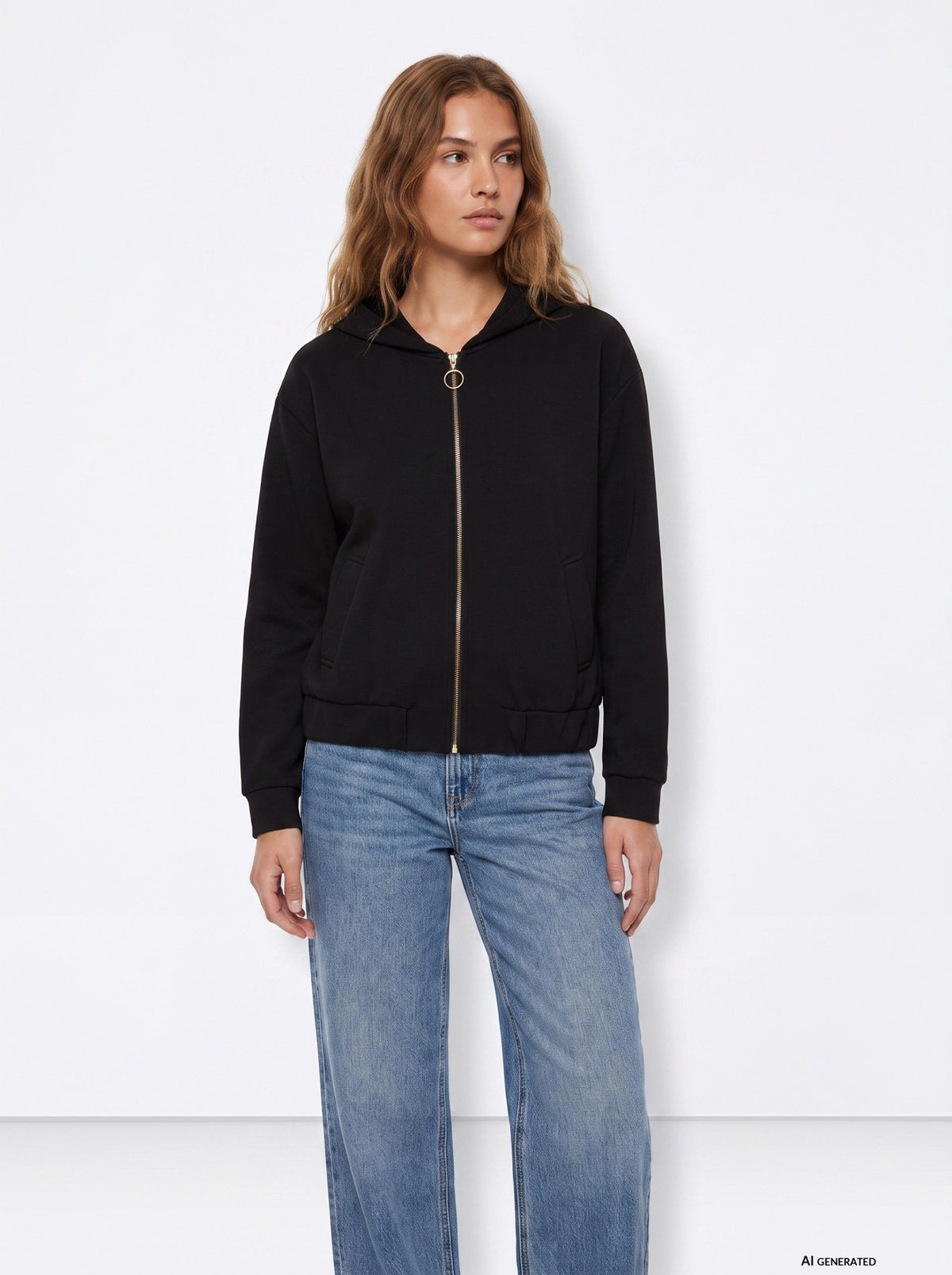 Tiffosi Pam Felpa Nera con Zip Donna AW26