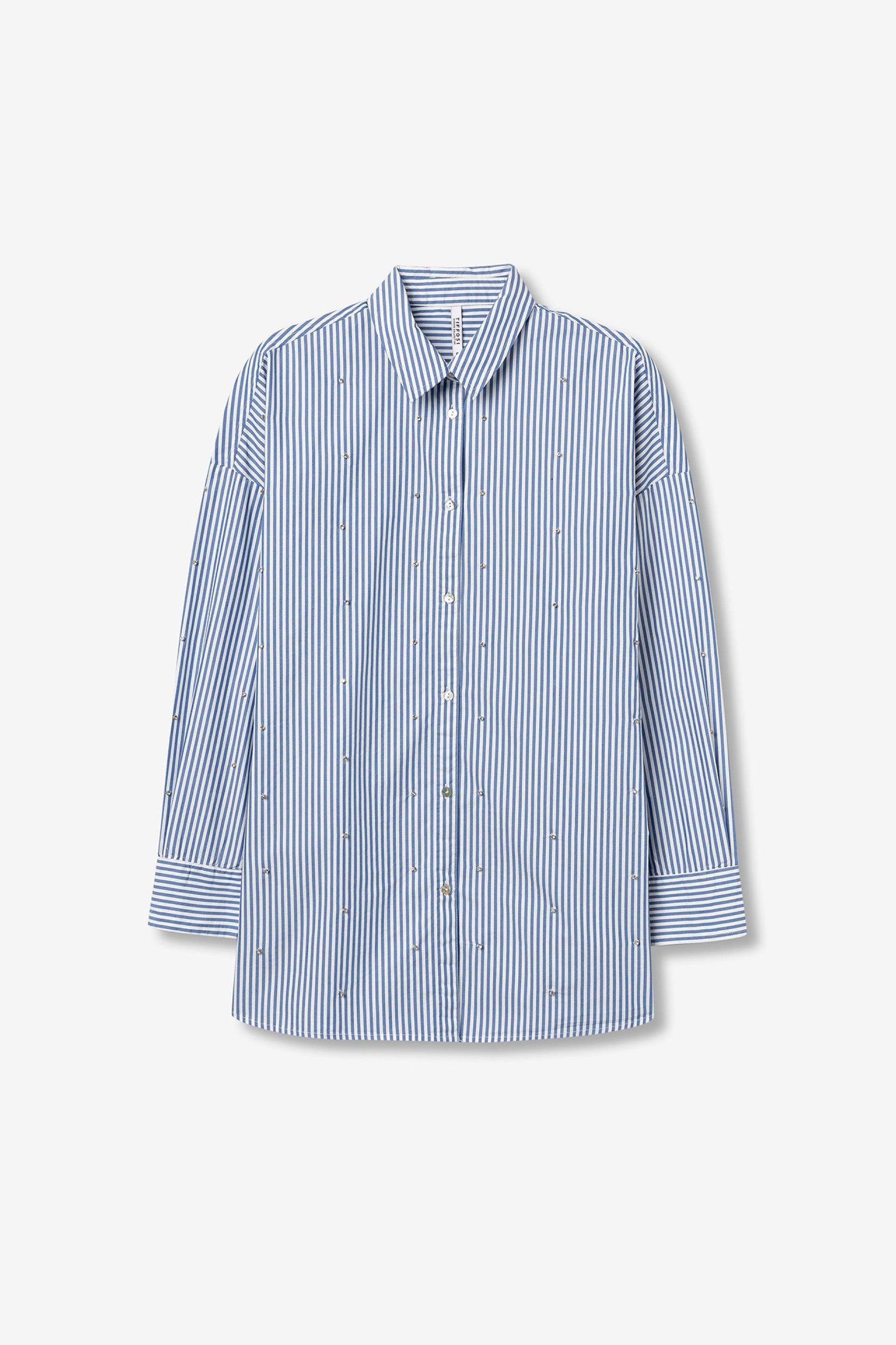 TIFFOSI DONNA CAMICIA ABIGAIL BLU/BIANCO