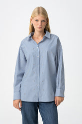 TIFFOSI DONNA CAMICIA ABIGAIL BLU/BIANCO