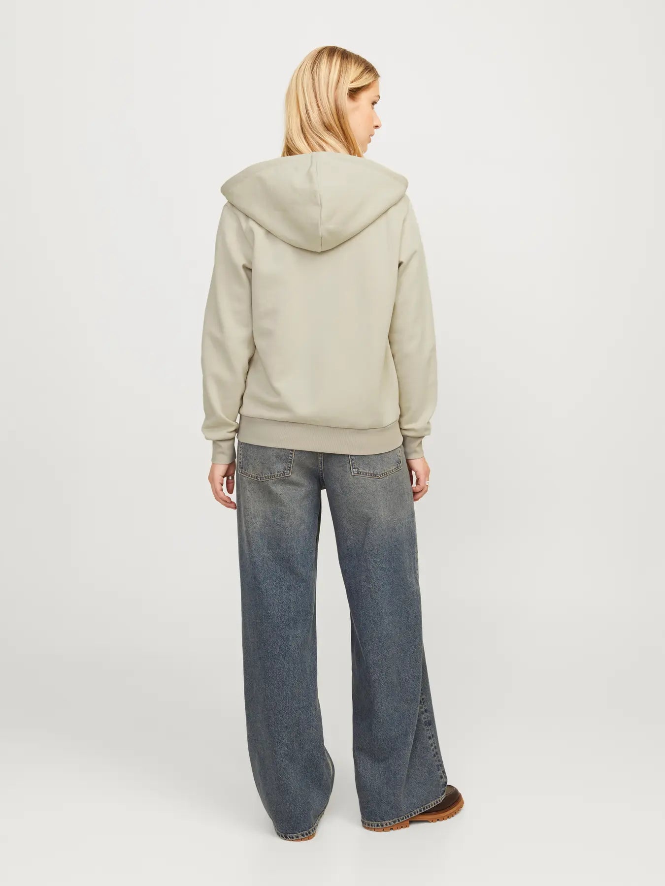 JJXX JXABBIE RLX BEIGE FELPA CON ZIP DONNA