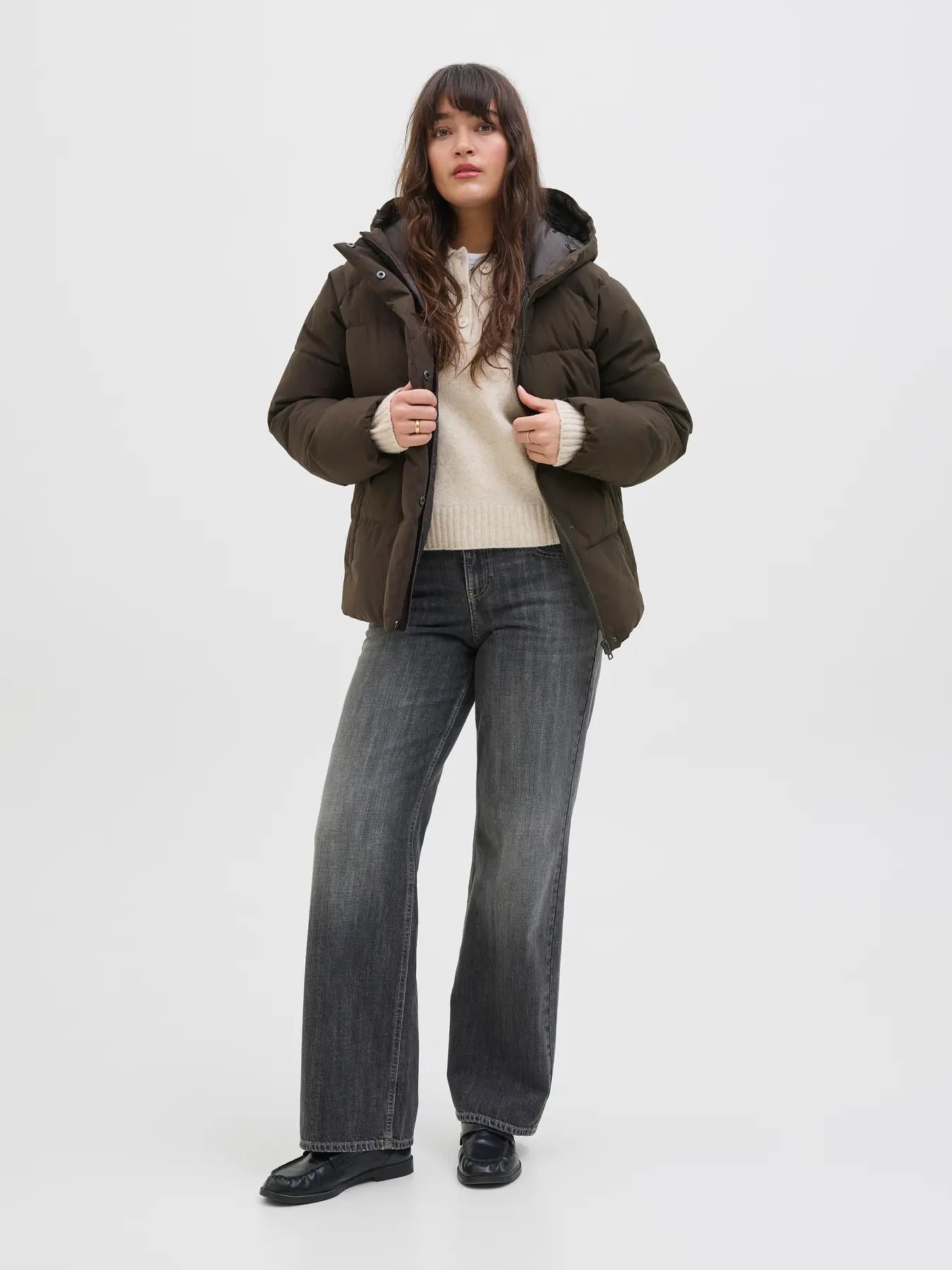 JJXX JXGLOBAL MARRONE GIUBBOTTO CON CAPPUCCIO