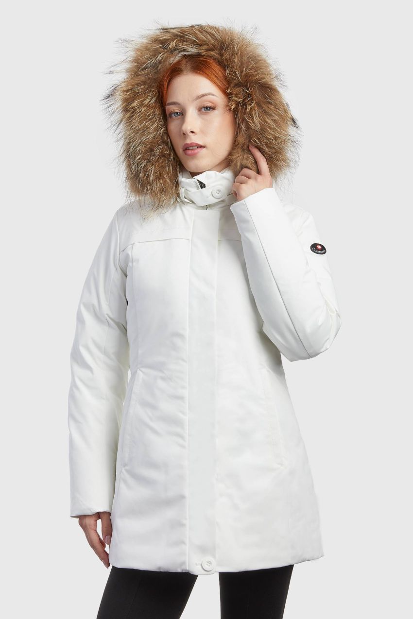 Canadiens Canadiens Glory Tech 2.0 Giubbotto Donna Bianco Lungo - Giubbotto - Tommaseo Clothing