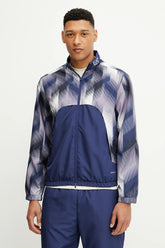 EMPORIO ARMANI Tuta Leggera In Microfibra Con Zip Viola e Blu