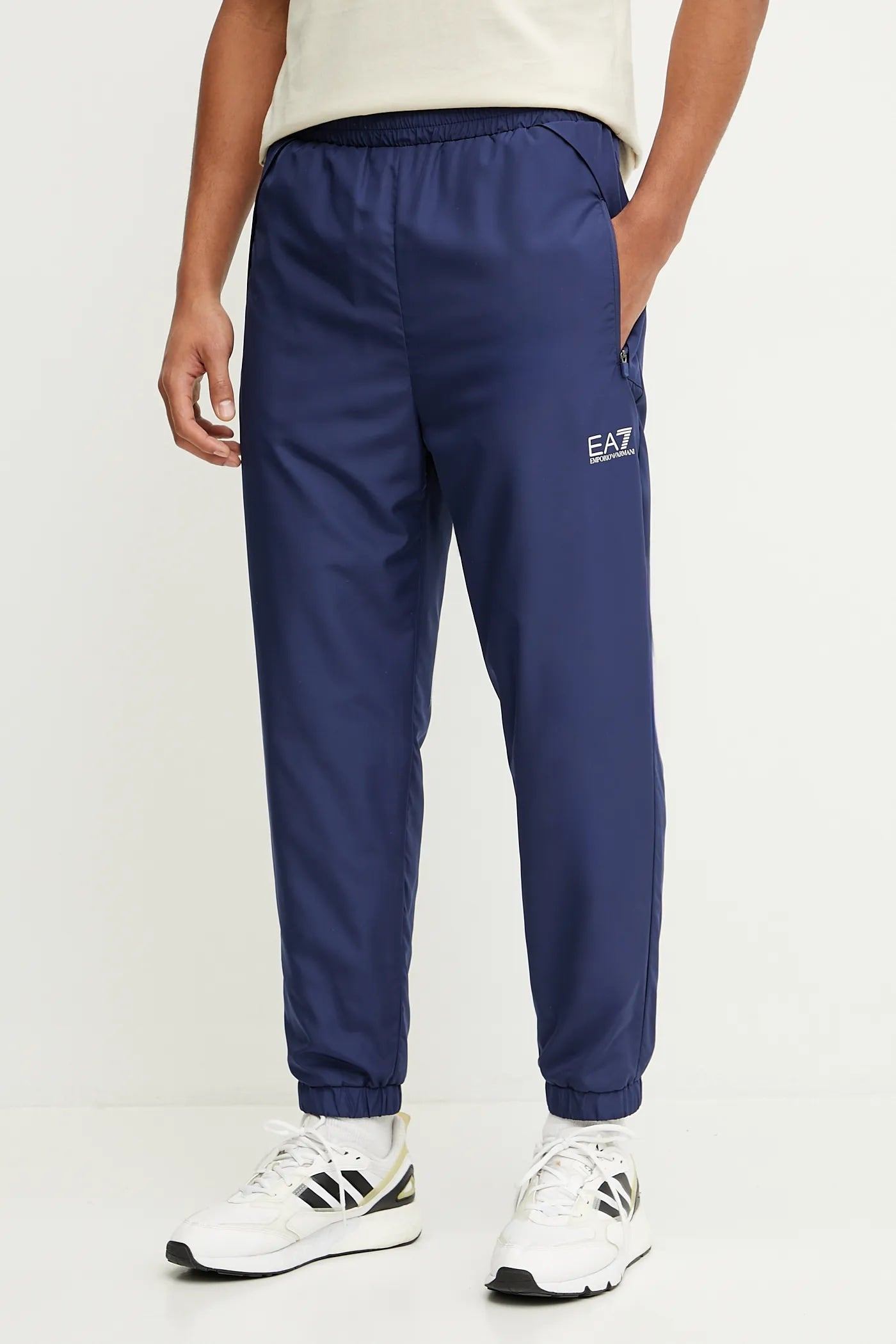 EMPORIO ARMANI Tuta Leggera In Microfibra Con Zip Viola e Blu
