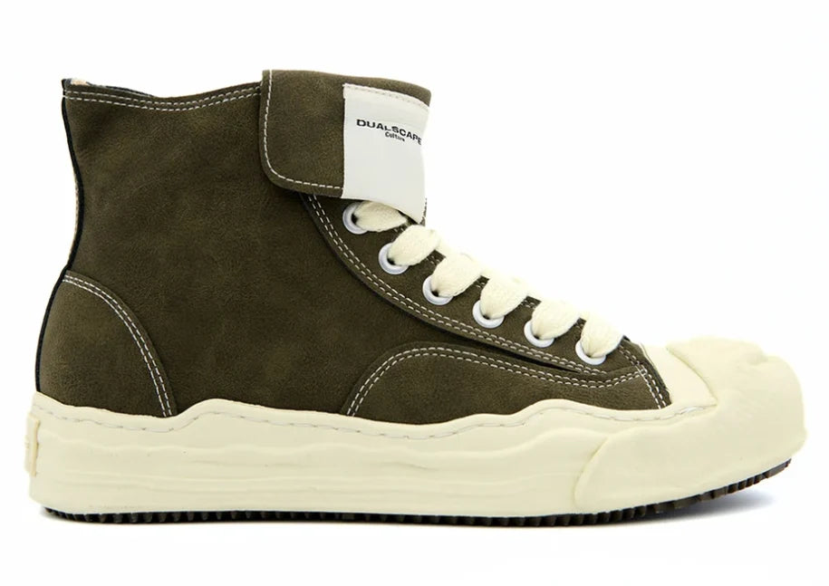DUALSCAPE Sneakers In Pelle Collo Alto Verde Militare/Panna (Copia)