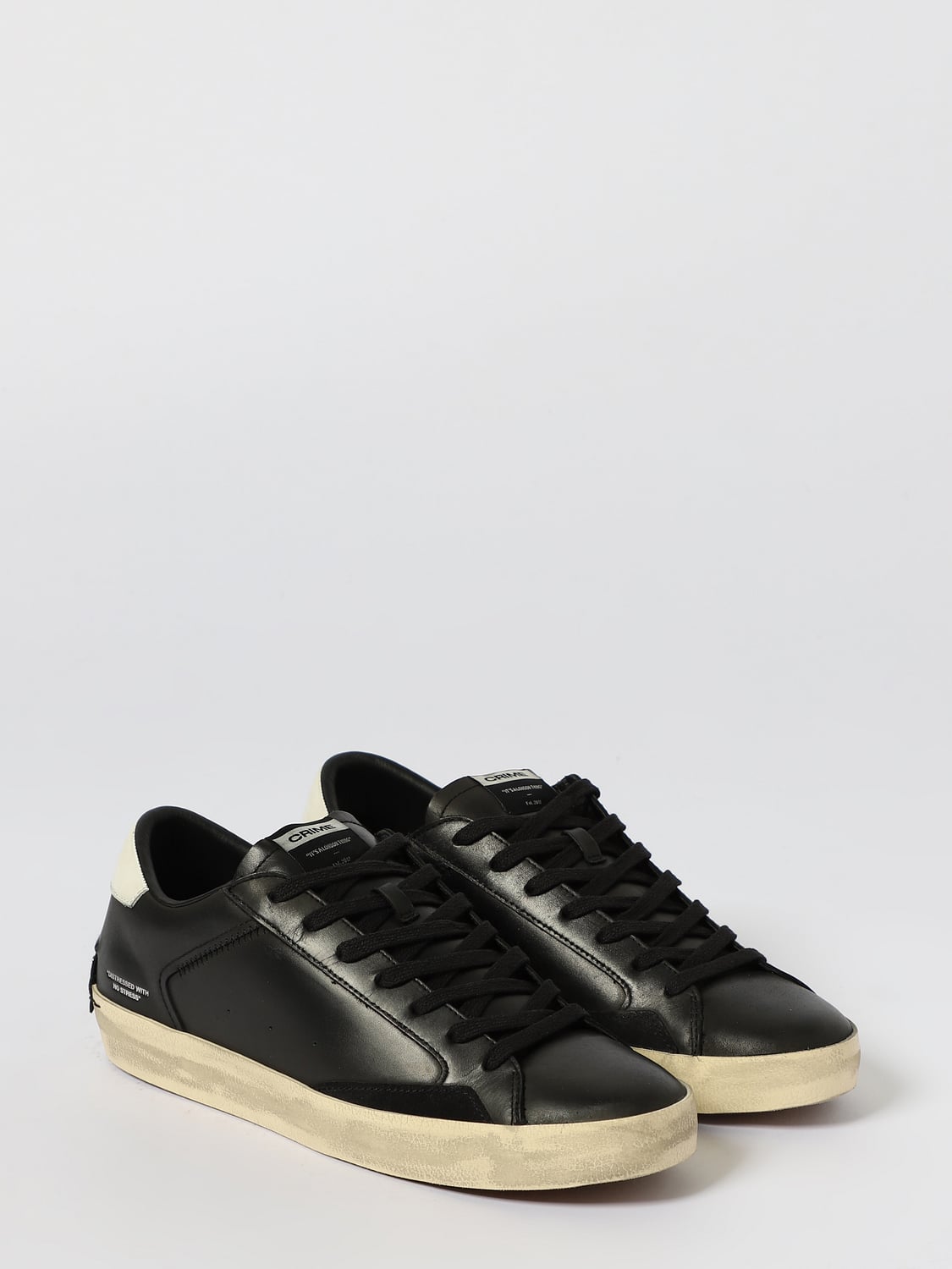 CRIME LONDON Distressed Nera Suola Panna