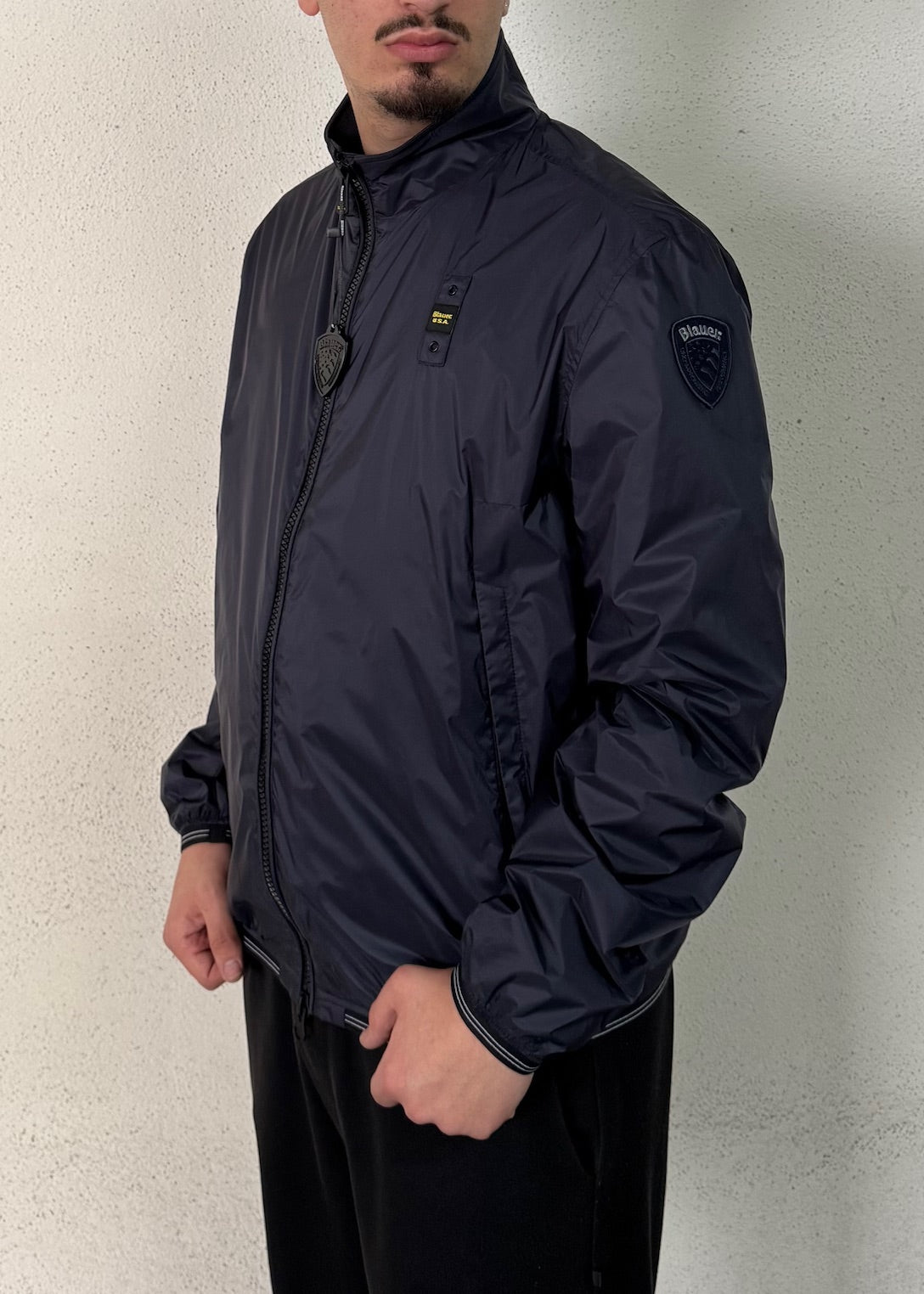 BLAUER Antivento Senza Cappuccio Blu-Nero-Beige