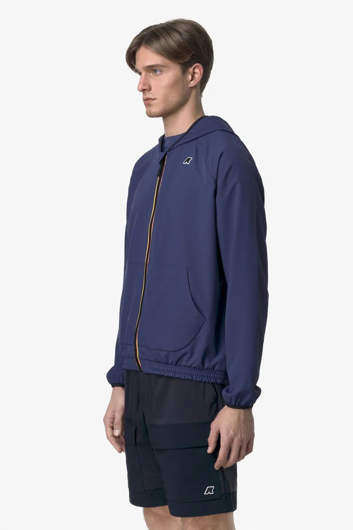 K-WAY Antivento/Felpa Primaverile Leggero FLEECE SIA Blu