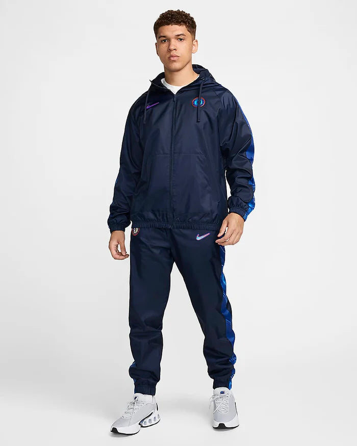 NIKE Tuta Chelsea Leggera In Microfibra Con Zip e Cappuccio