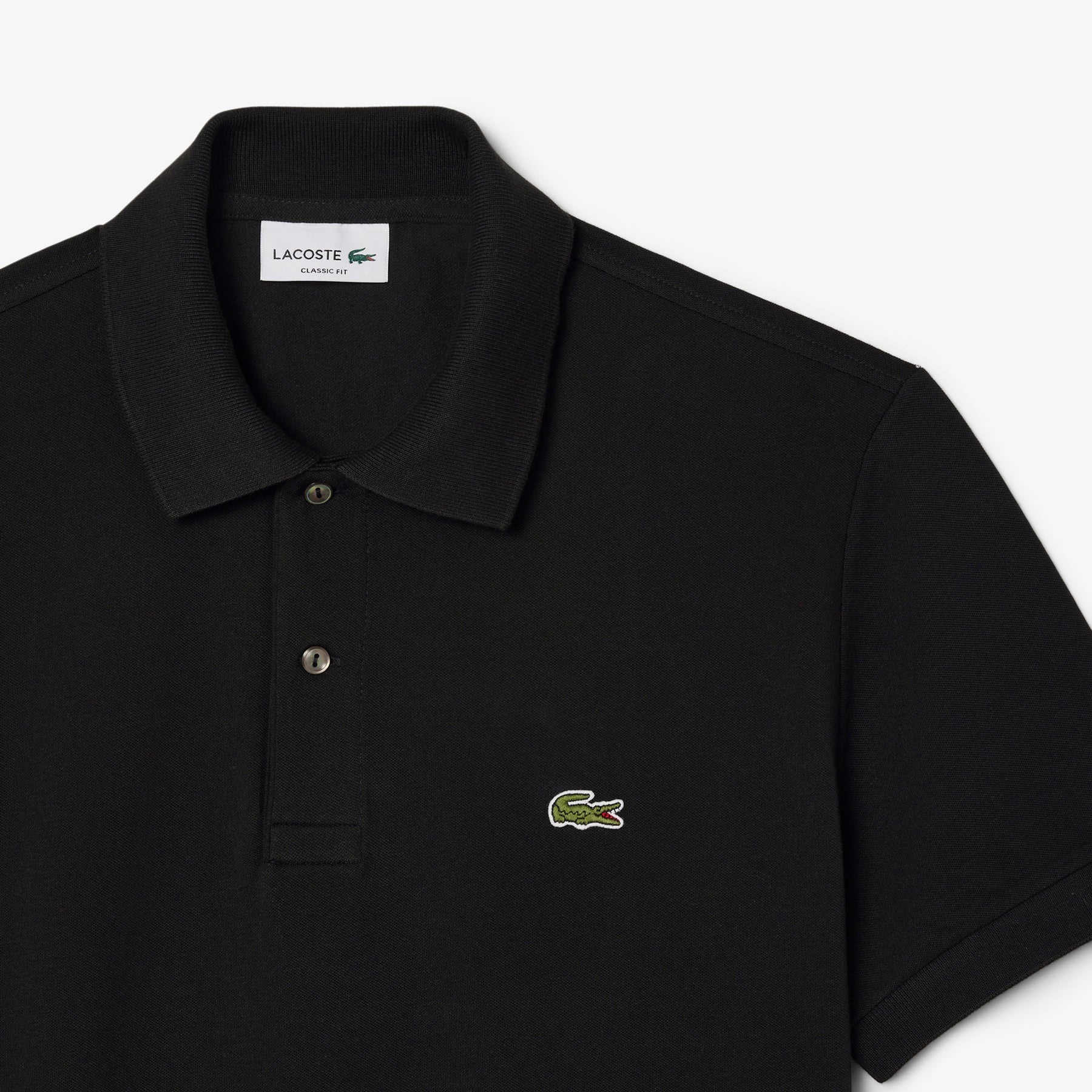 LACOSTE Polo Classica in Piqué Leggero Nero