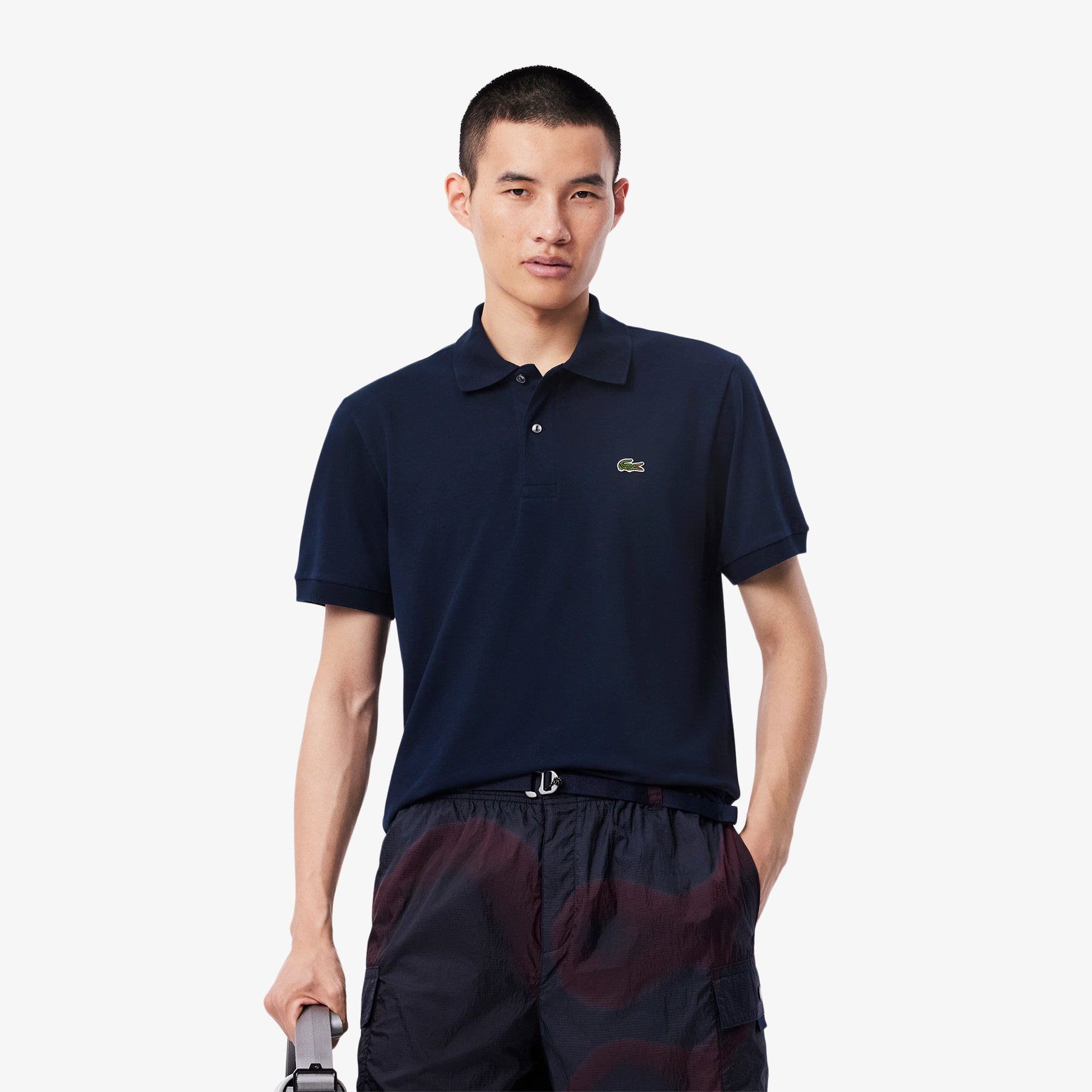 LACOSTE Polo Classica in Piqué Leggero Blu Navy