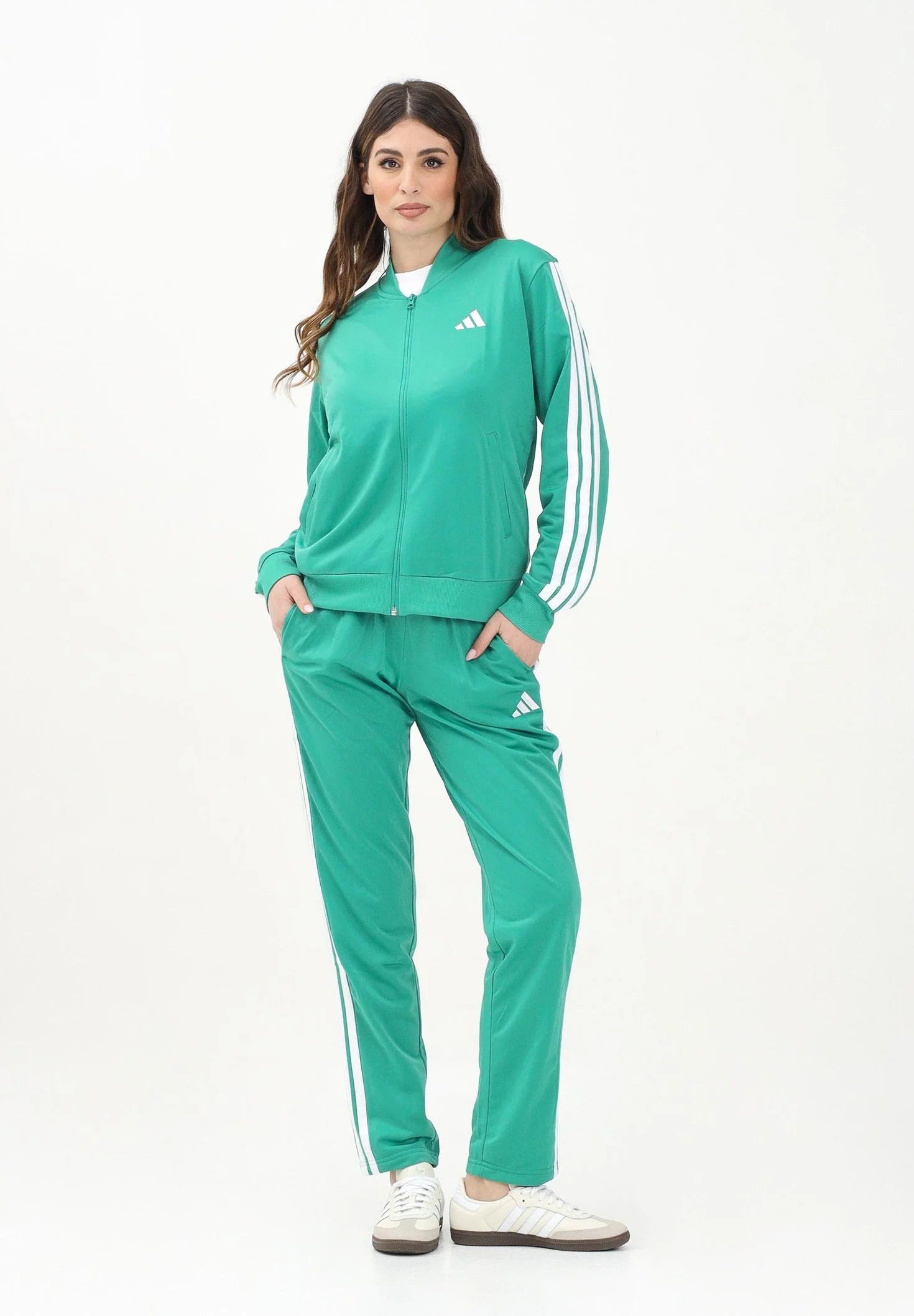 TUTA ADIDAS PERFORMANCE VERDE/BIANCO