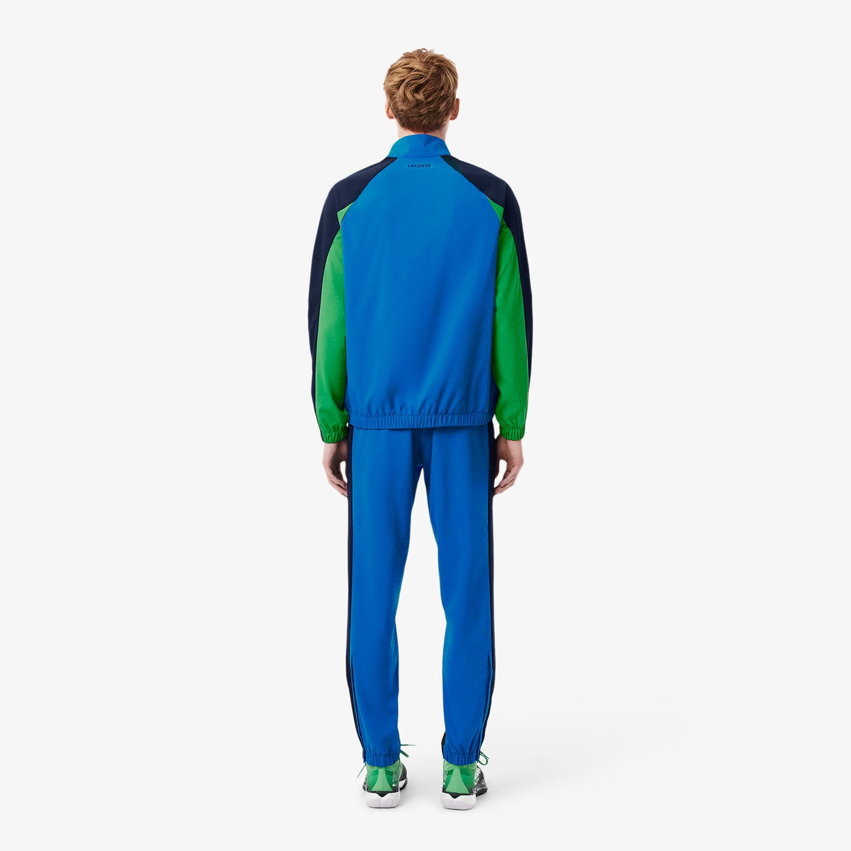 Lacoste LACOSTE Tuta Leggera In Microfibra Con Zip Logo Basic Blu/Verde - foto 2 - Tommaseo Clothing