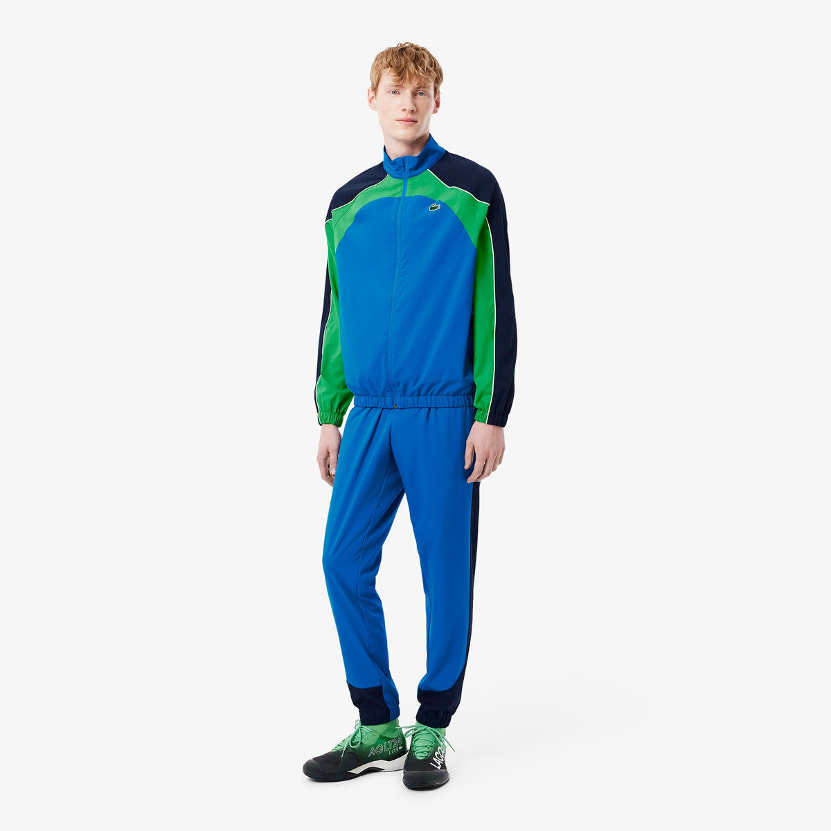 Lacoste LACOSTE Tuta Leggera In Microfibra Con Zip Logo Basic Blu/Verde - Tuta completa - Tommaseo Clothing