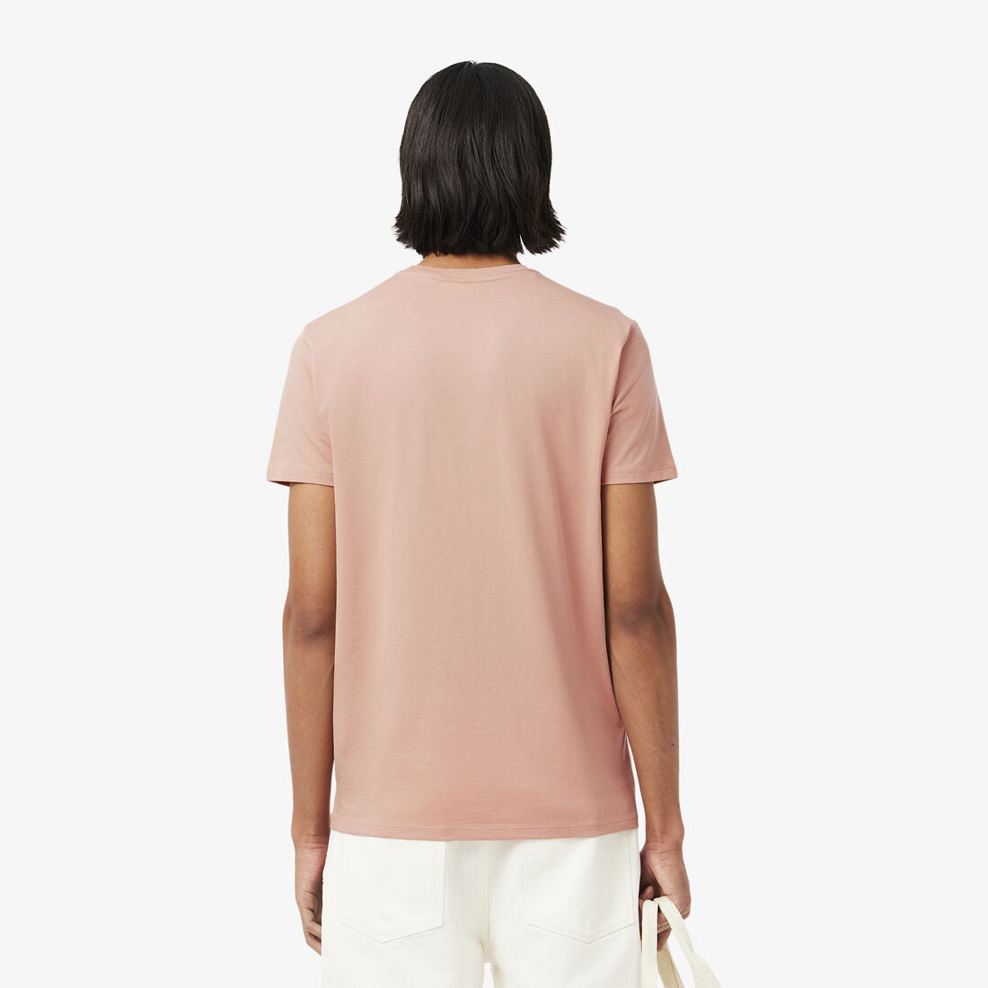 LACOSTE T-Shirt In Cotone Pima Rosa