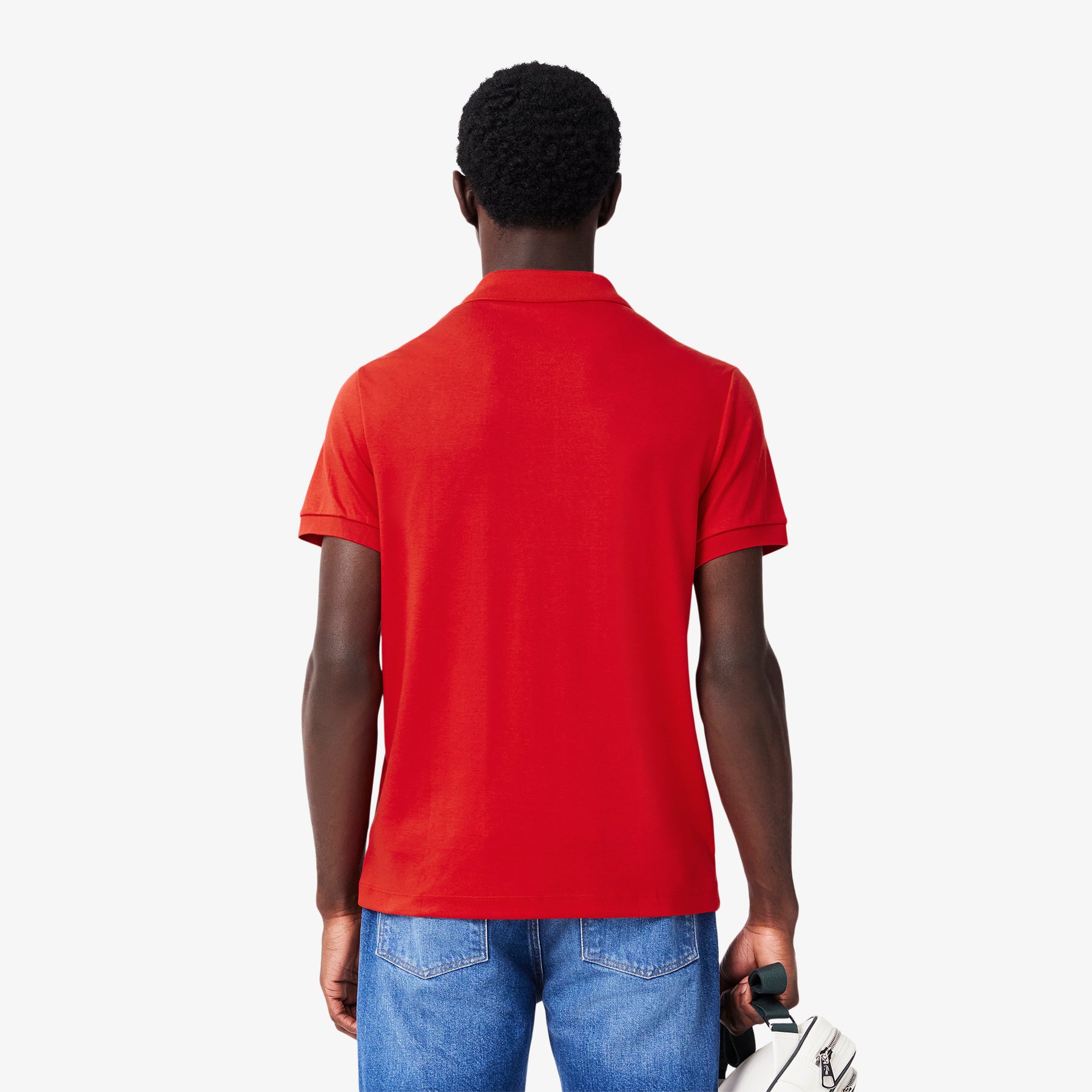 LACOSTE Polo Regular Fit in Cotone Pima Rossa