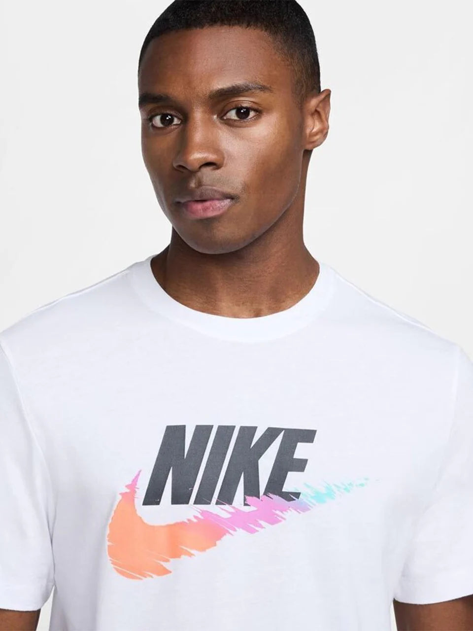 NIKE T-Shirt Logo Graffiti Bianca
