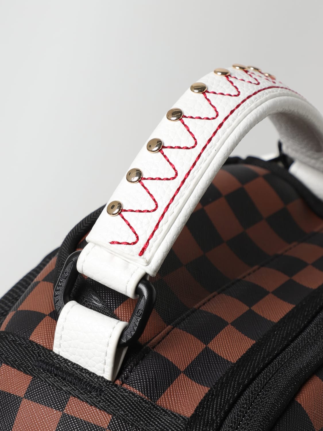 SPRAYGROUND Zaino In Pelle Limited Edition Napoleone SHARK IN PARIS Marrone e Nero