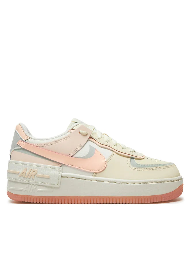 NIKE Scarpa In Pelle AF1 Shadow Beige/Rosa