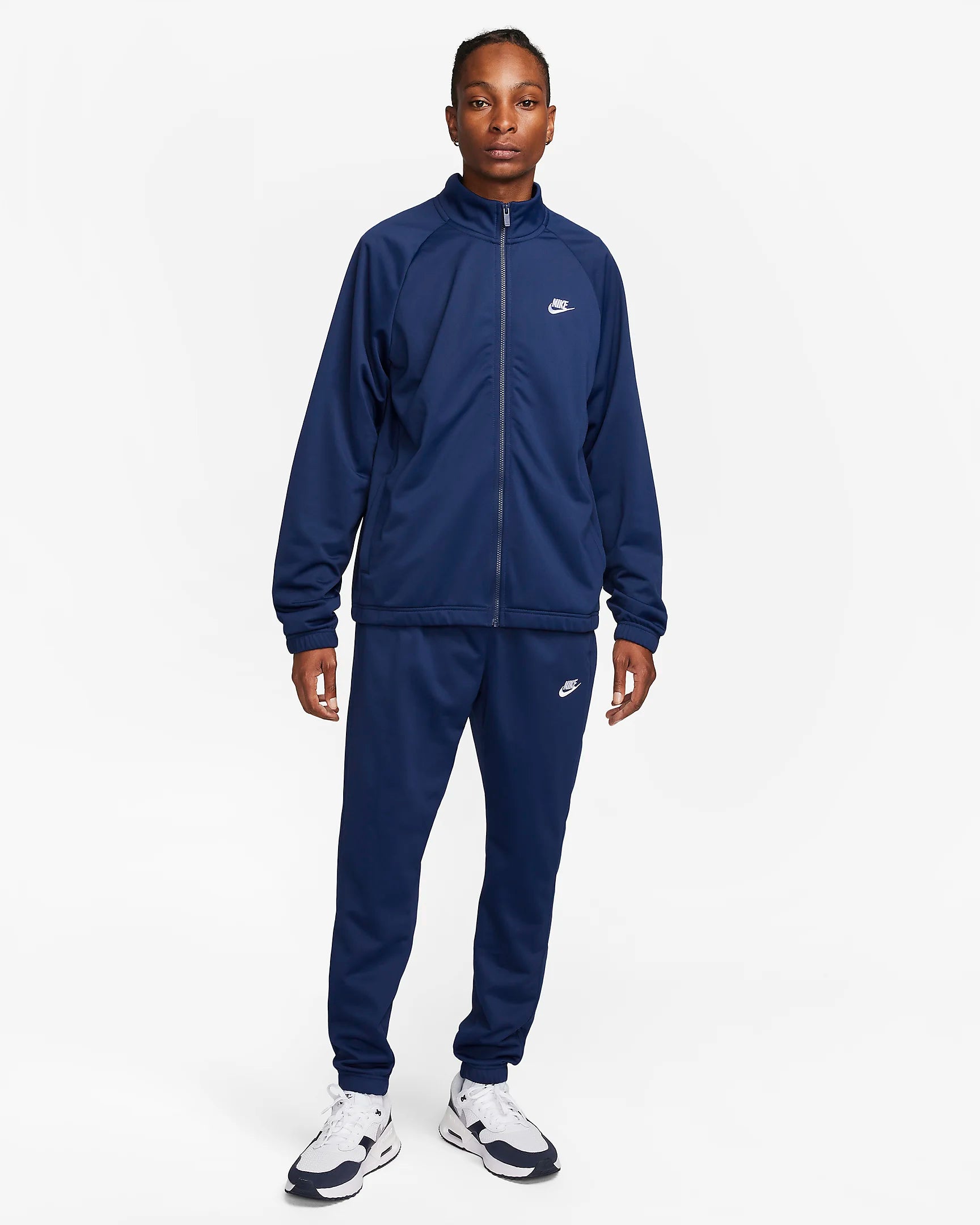 NIKE Tuta Acetata Classica Senza Cappuccio Con Zip Blu