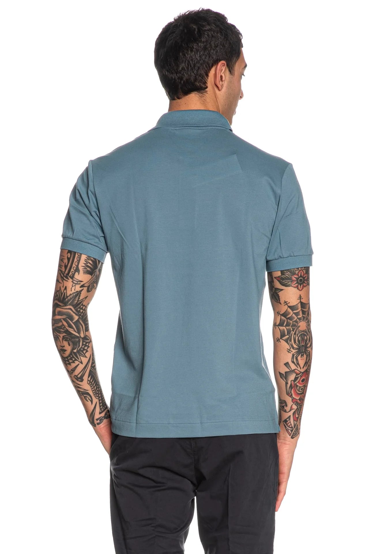LACOSTE Polo Classica in Piqué Leggero Azzurro Polvere