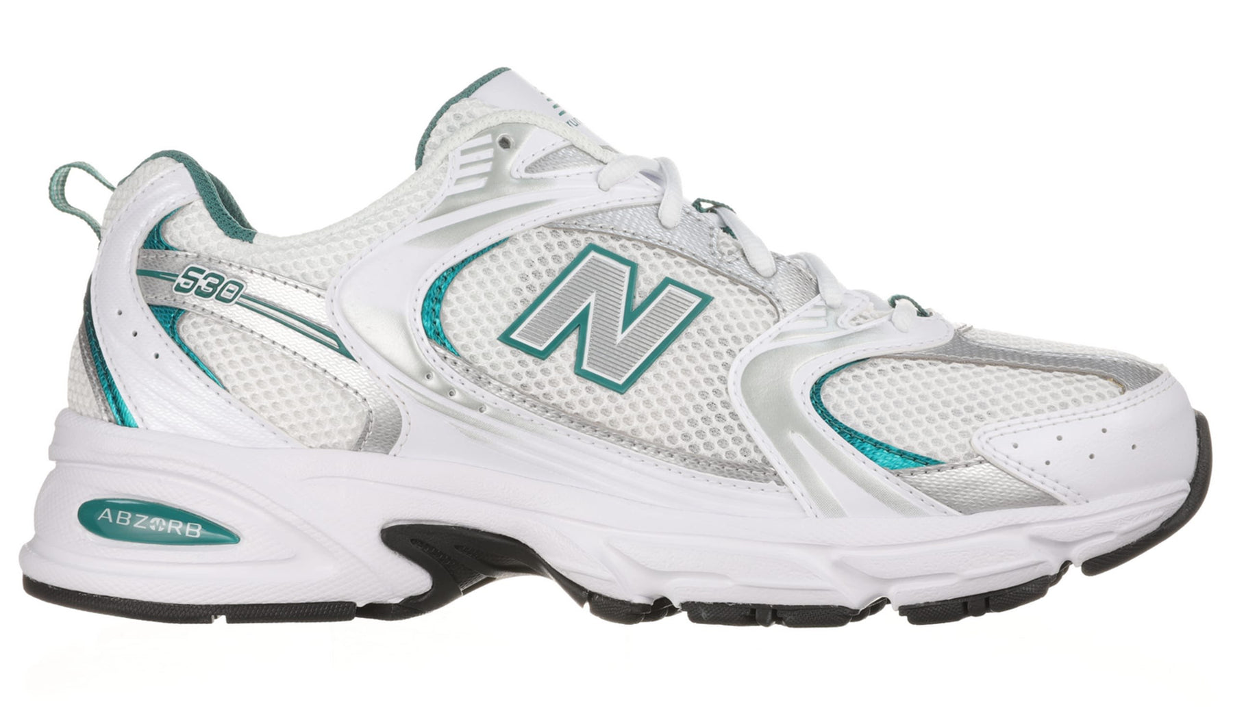 New Balance 530 Sneakers In Tela Con Dettagli Verdi Bianca