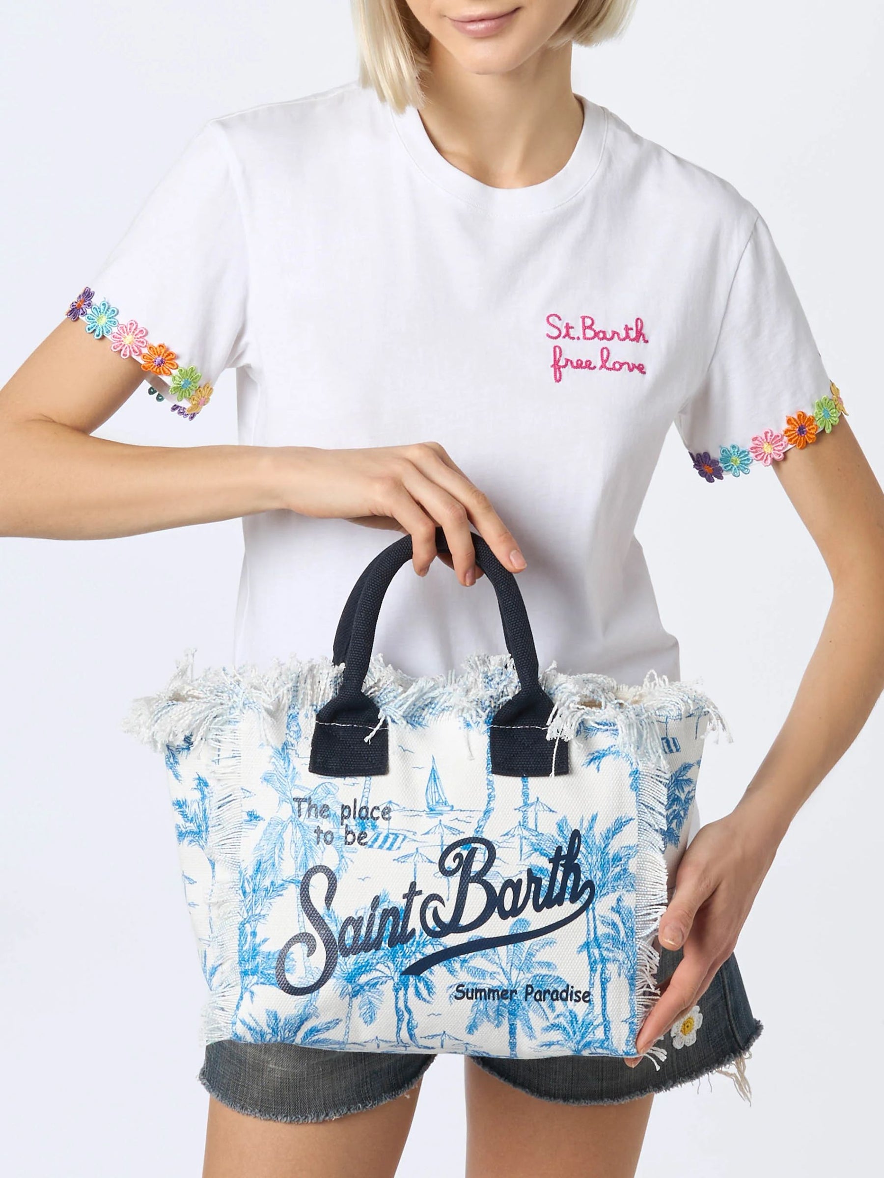 SAINT BARTH Borsa a Mano Colette Saint Beach Blu