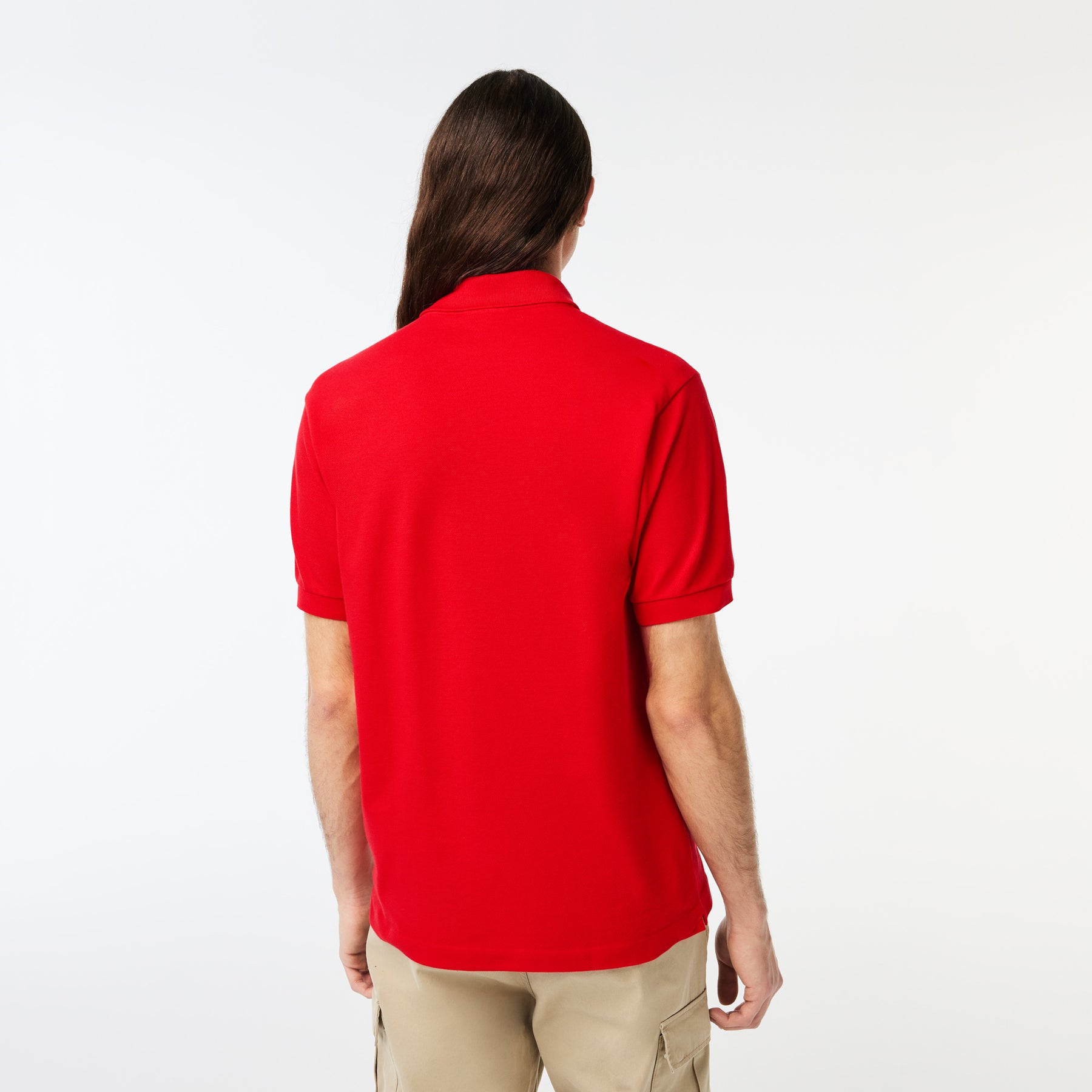 LACOSTE Polo Classica in Piqué di Cotone Rossa