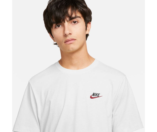 NIKE T-shirt Basic Mini Logo In Cotone Bianca