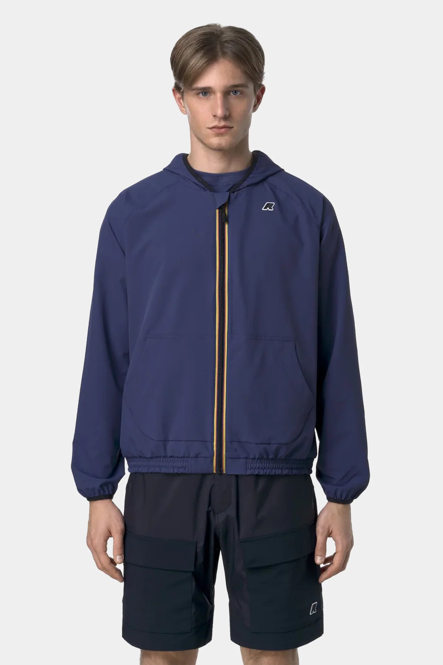 K-WAY Antivento/Felpa Primaverile Leggero FLEECE SIA Blu