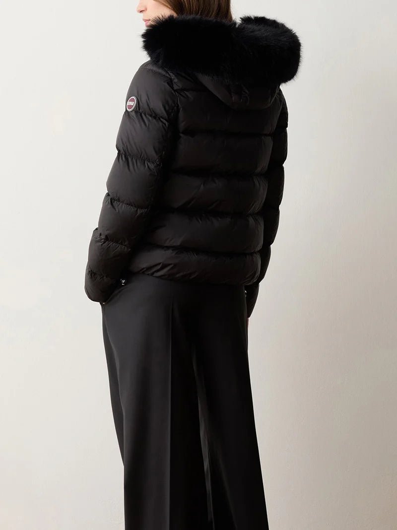 COLMAR Donna Piumino Cangiante con Pelliccia Nero - Colmar