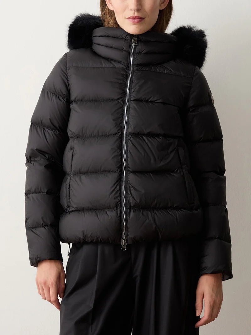 COLMAR Donna Piumino Cangiante con Pelliccia Nero - Colmar