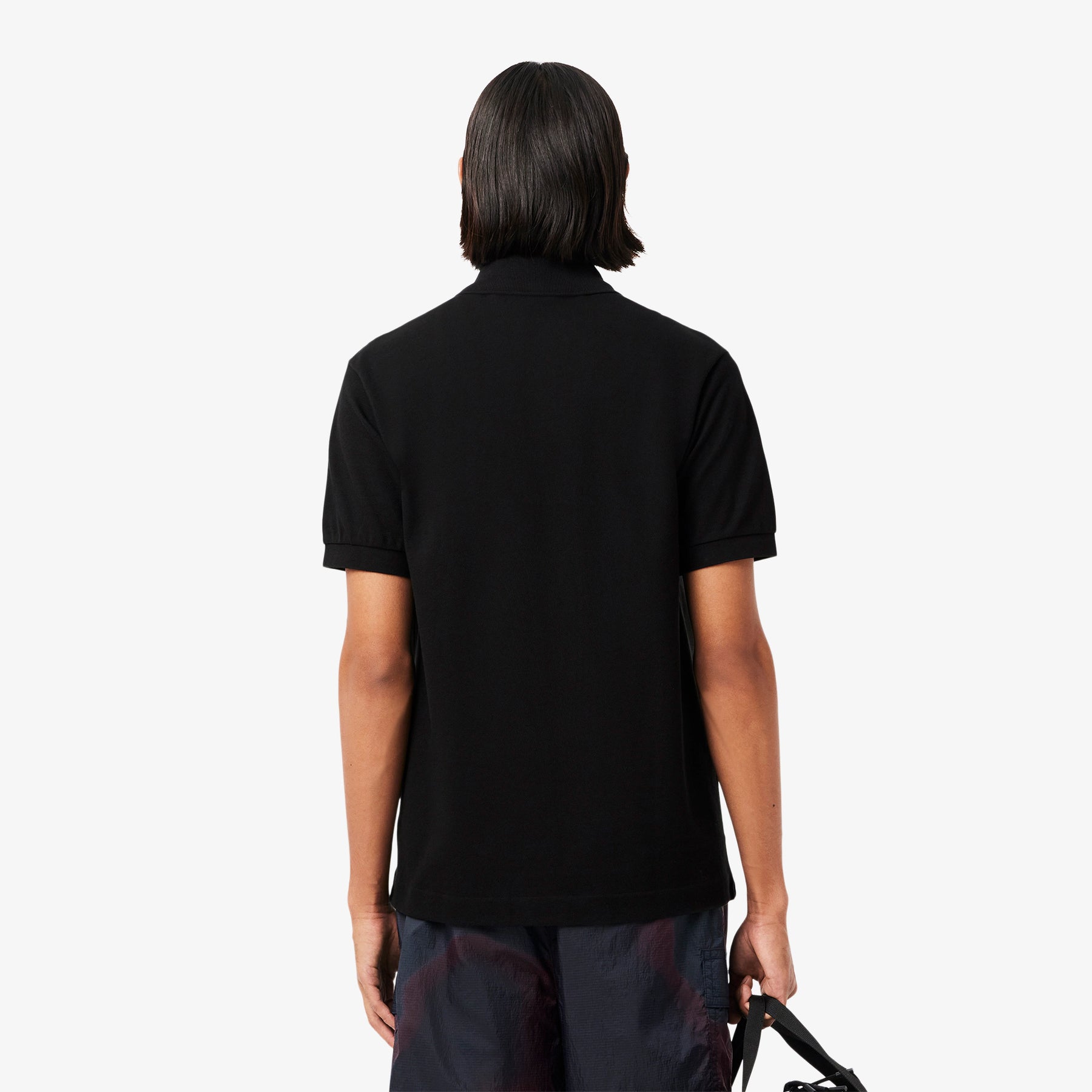 LACOSTE Polo Classica in Piqué di Cotone Nera