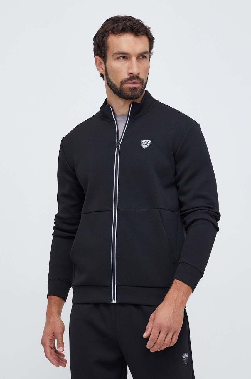 EA7 tuta in neoprene blu notte con logo argento - Armani