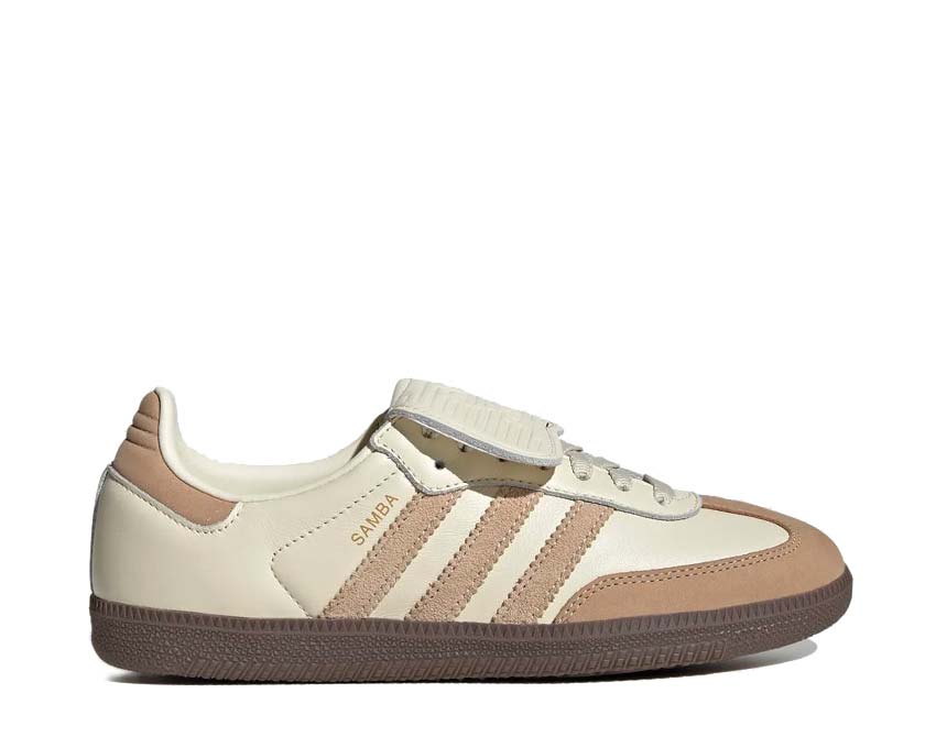 ADIDAS SAMBA LT Sneakers in Pelle e Punta Rivestita In Camoscio Con Linguetta Oversize Girata Beige