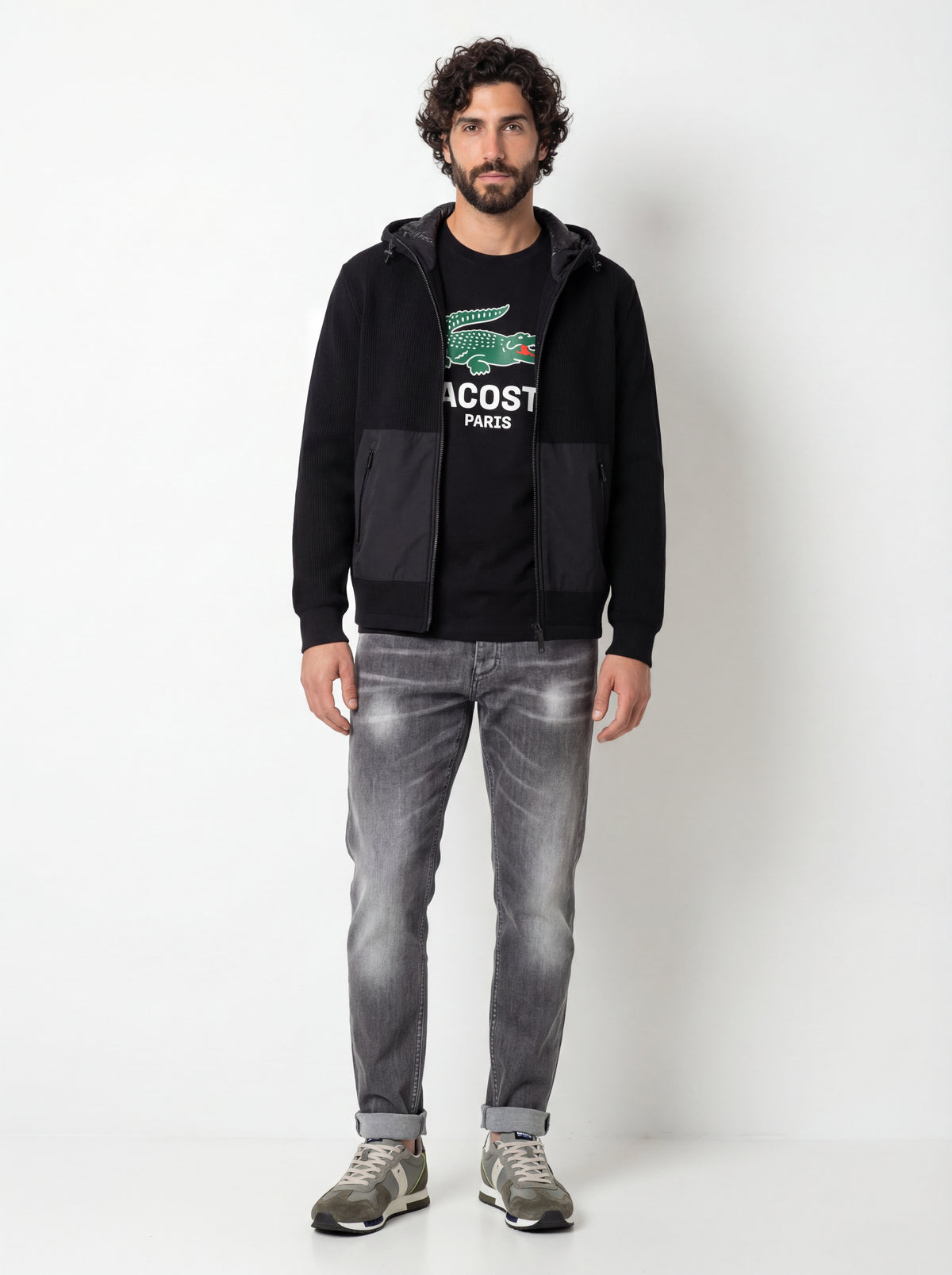 Blauer Sneaker Military + Lacoste T Shirt + Soldier Jeans NEW + Trez Giubbotto Invernale - 01