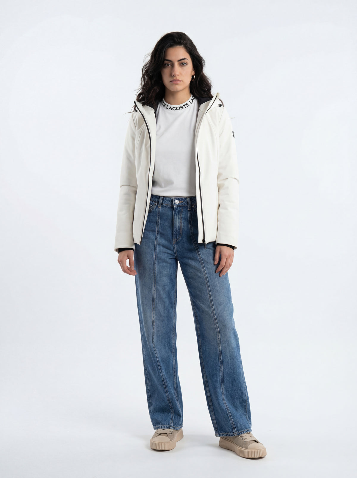 Asensyo Beige + Lacoste T Shirt + JJXX DONNA JXTOKYO + Freddy GIUBBOTTO DONNA - 01