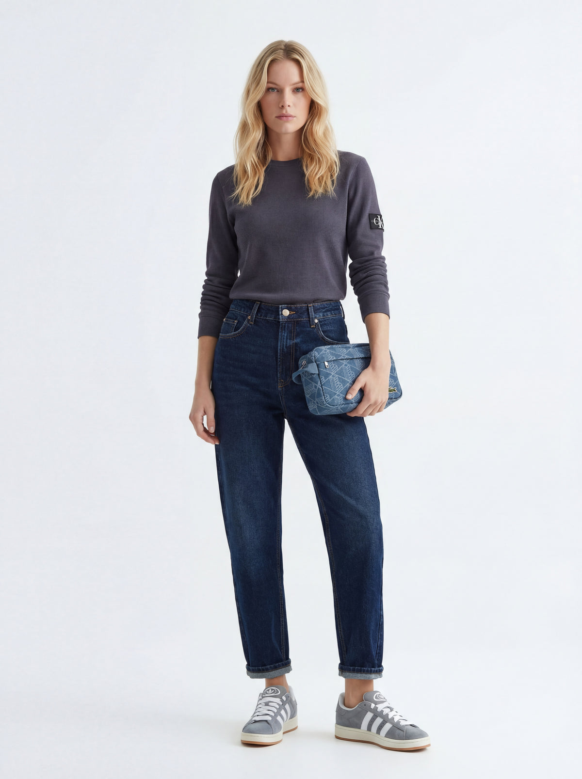 Adidas Campus Scarpa + BADGE WAFFLE LS + Tiffosi DONNA JEANS + Lacoste Borsello Pochette - 14